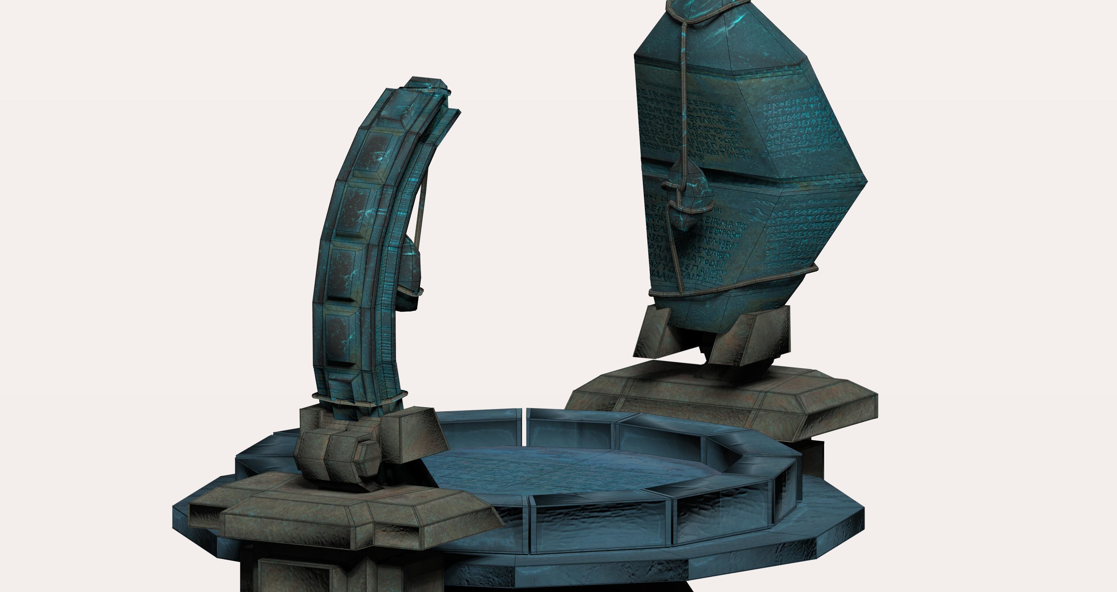 Fantasy arena game asset Low-poly 3D model_8