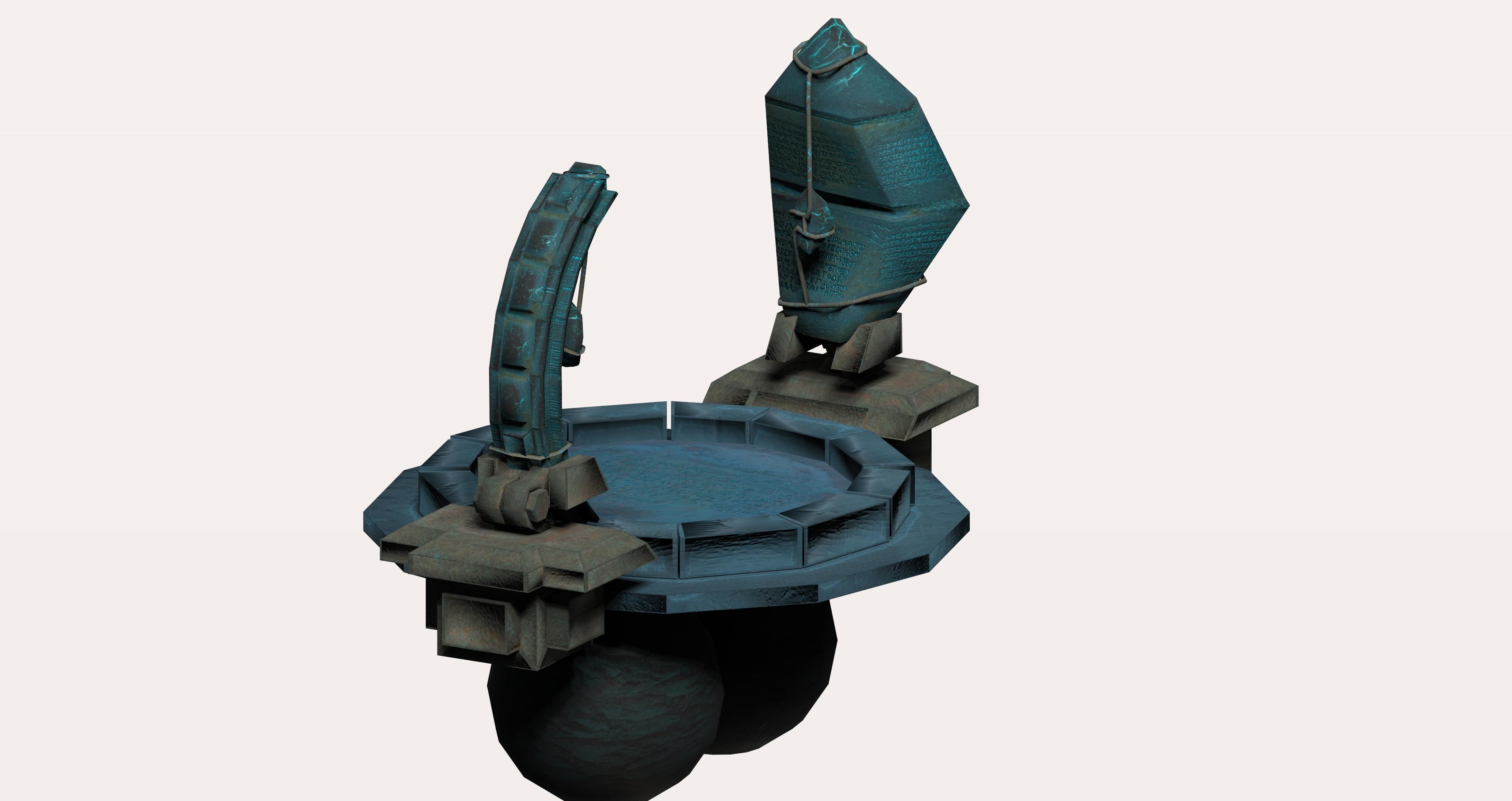 Fantasy arena game asset Low-poly 3D model_4