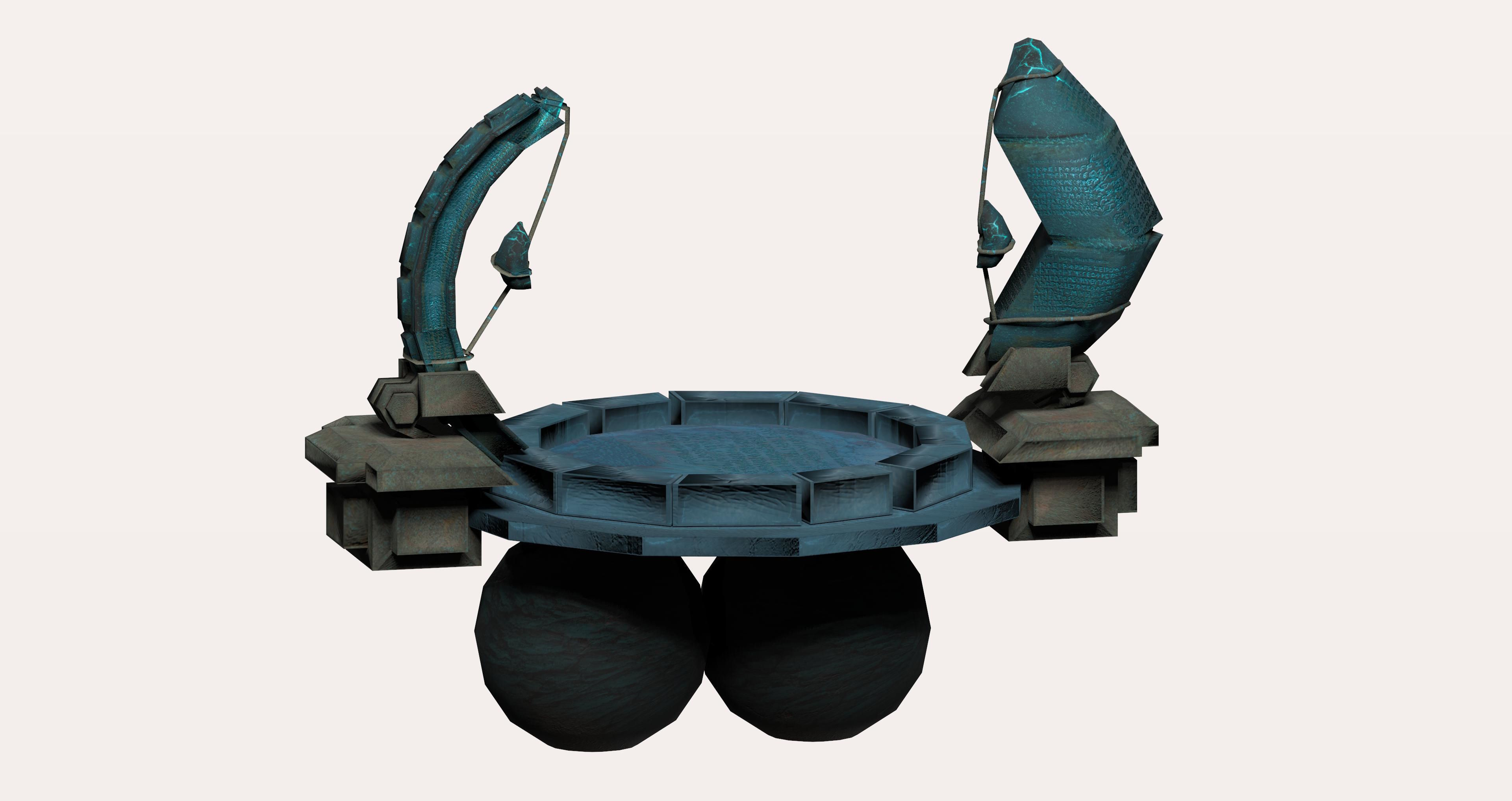 Fantasy arena game asset Low-poly 3D model_1