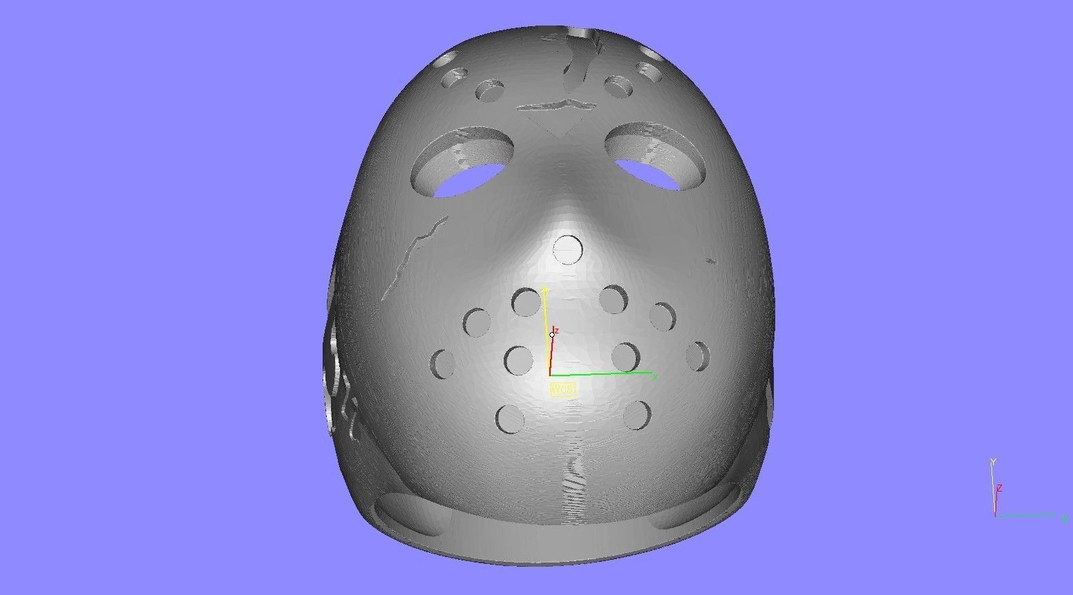 Mask Friday the 13th Engraving Ring 3D print model_13