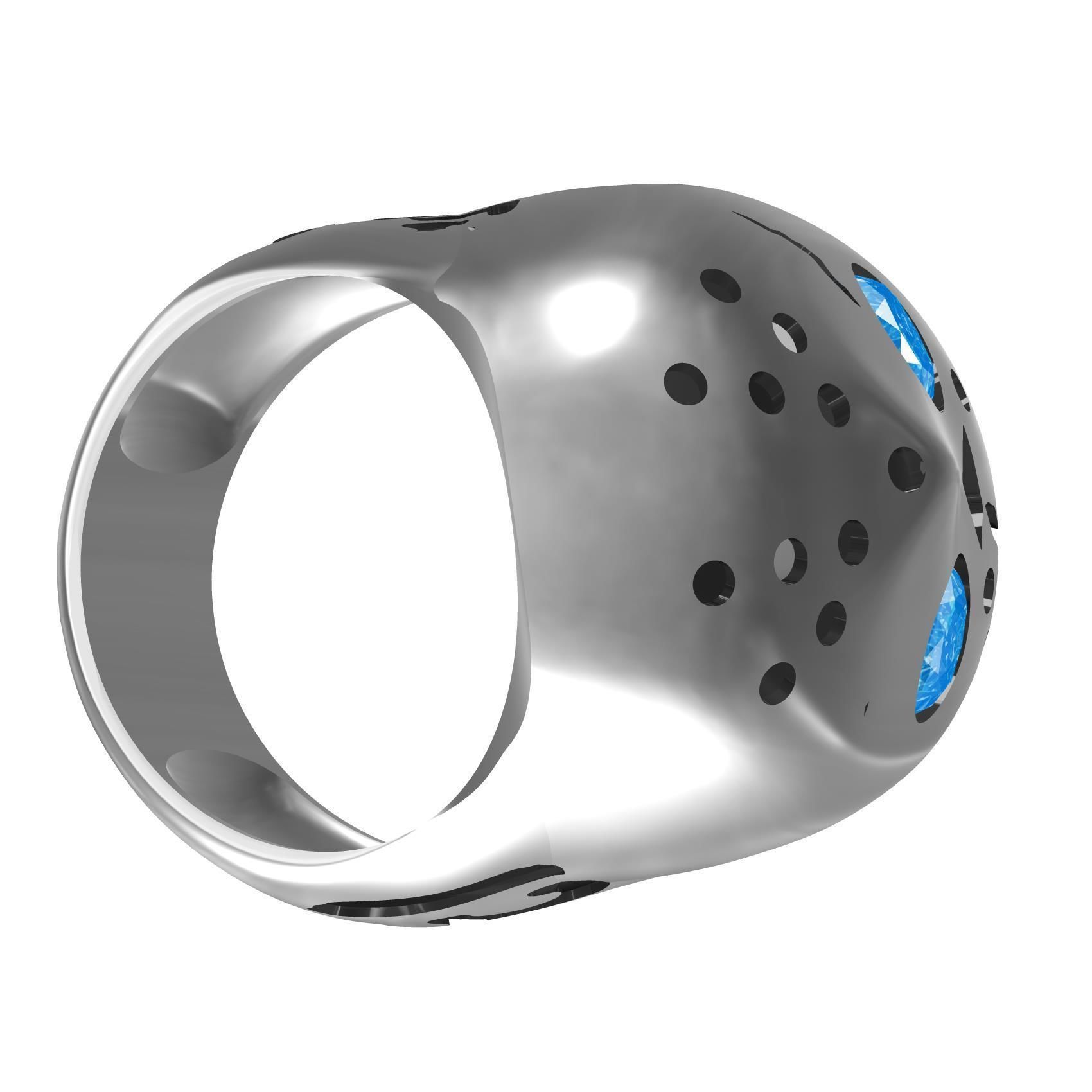 Mask Friday the 13th Engraving Ring 3D print model_7