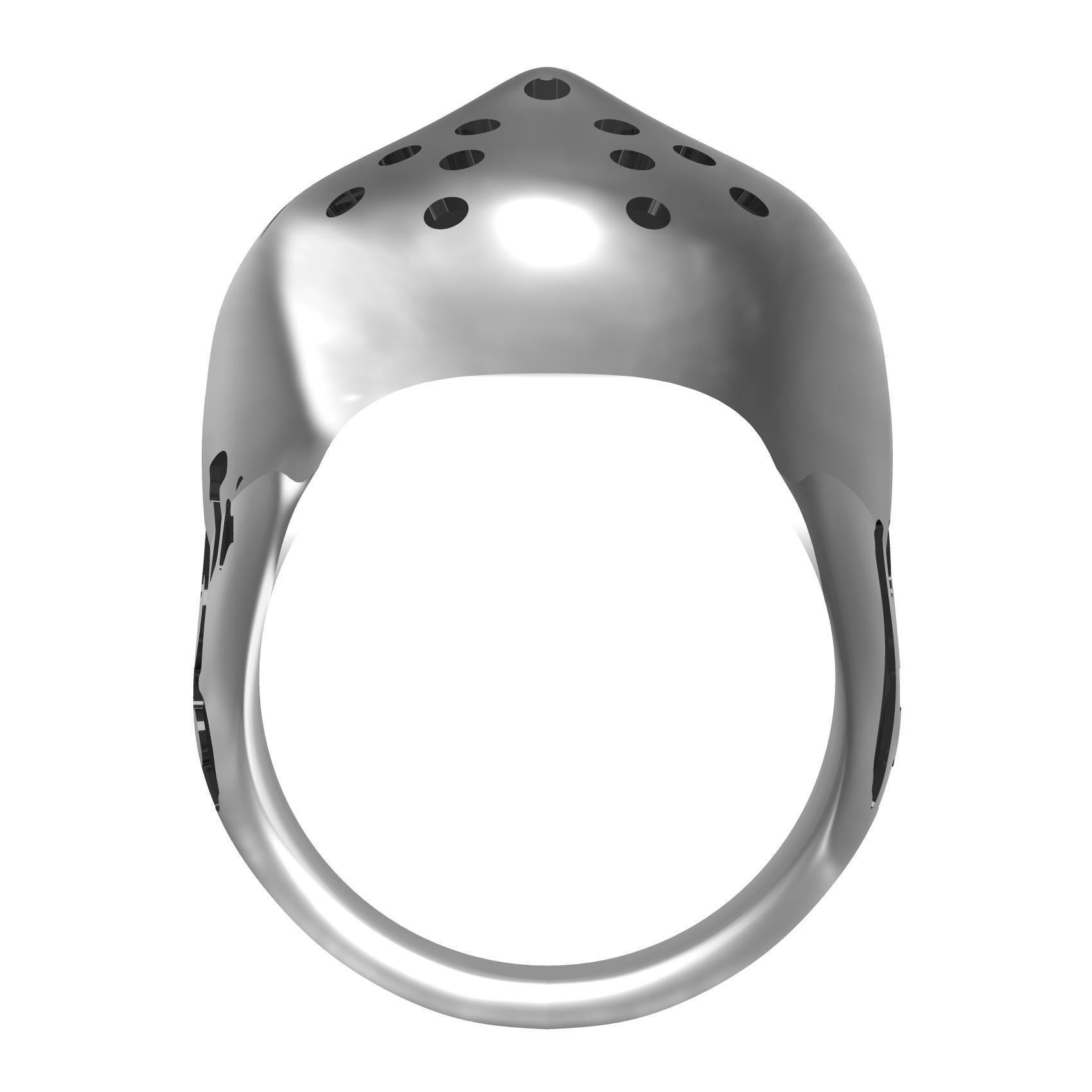 Mask Friday the 13th Engraving Ring 3D print model_3