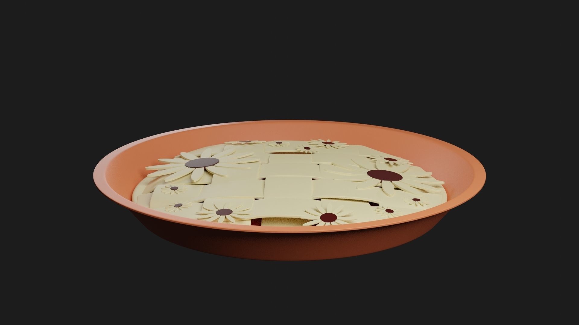 Pie Part 2 Low-poly 3D model_1