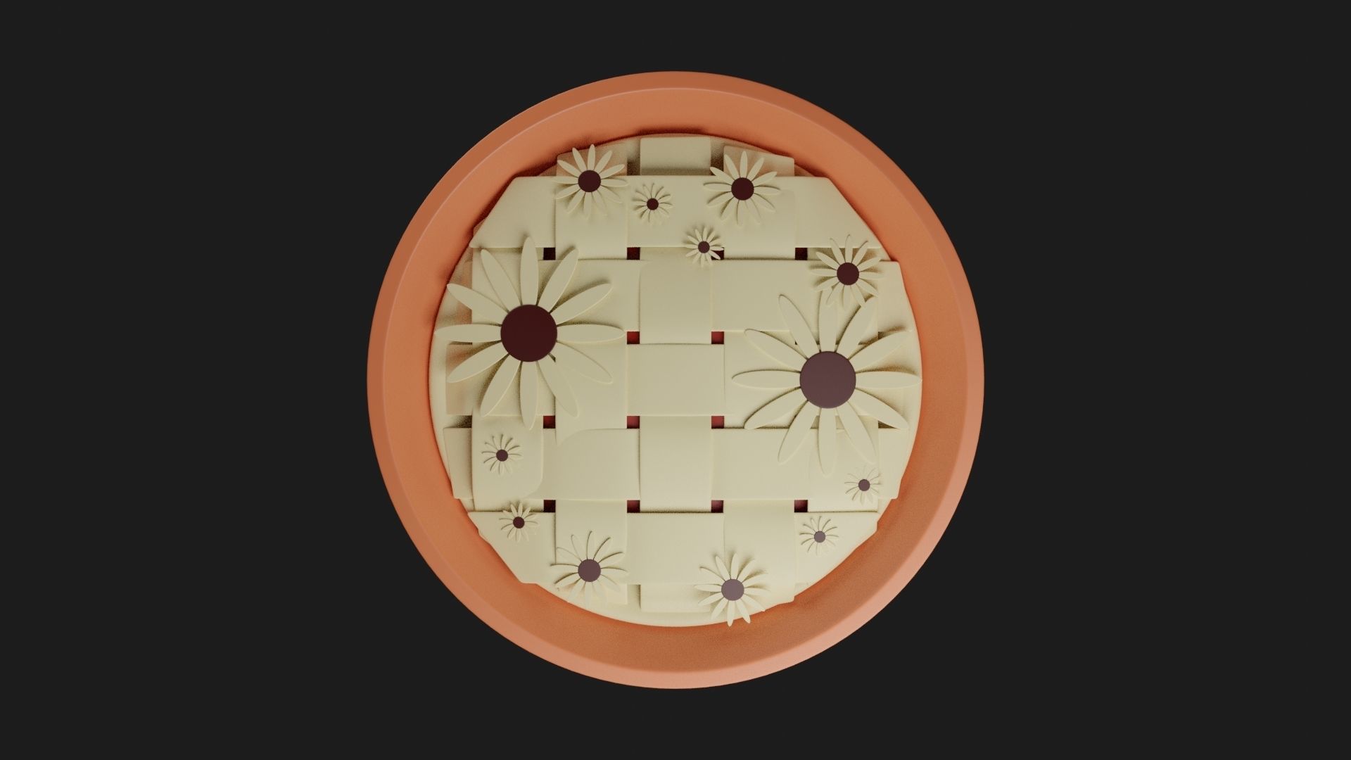 Pie Part 2 Low-poly 3D model_4