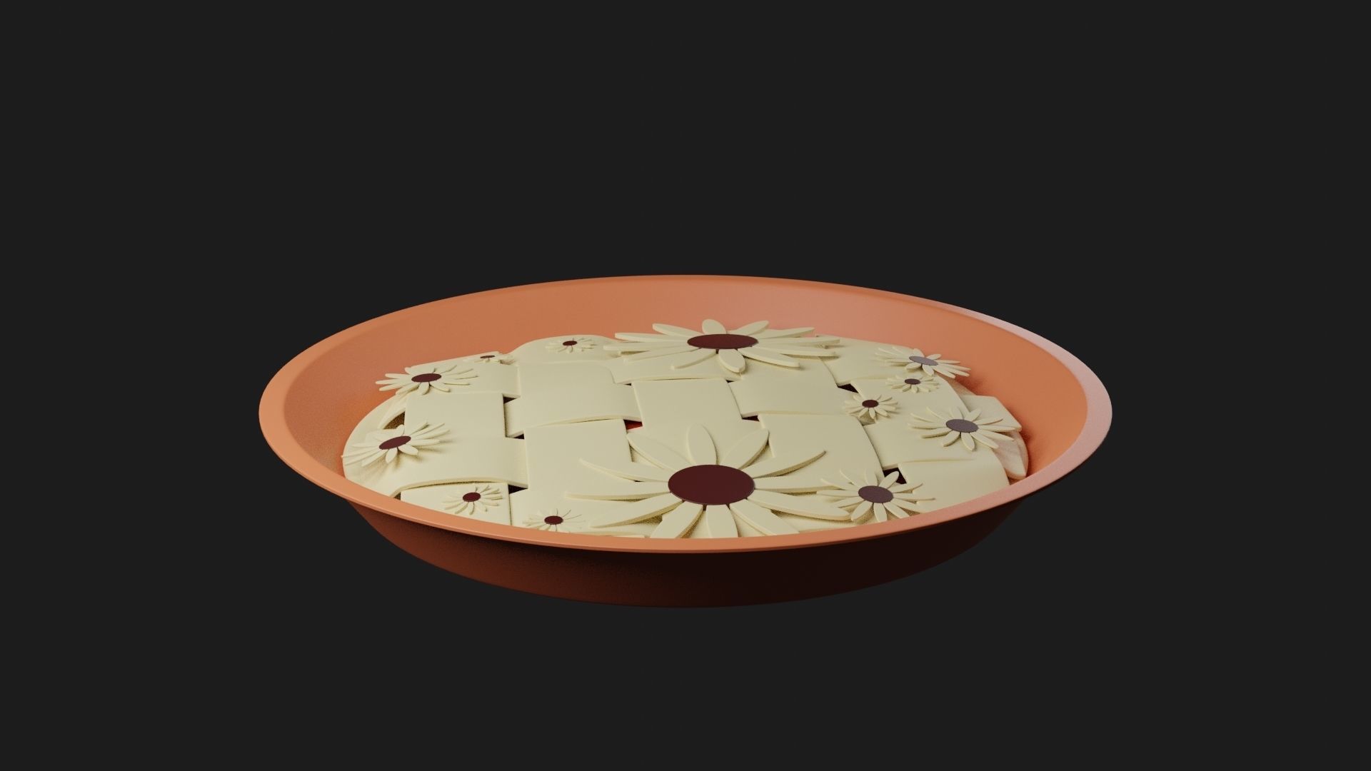 Pie Part 2 Low-poly 3D model_3