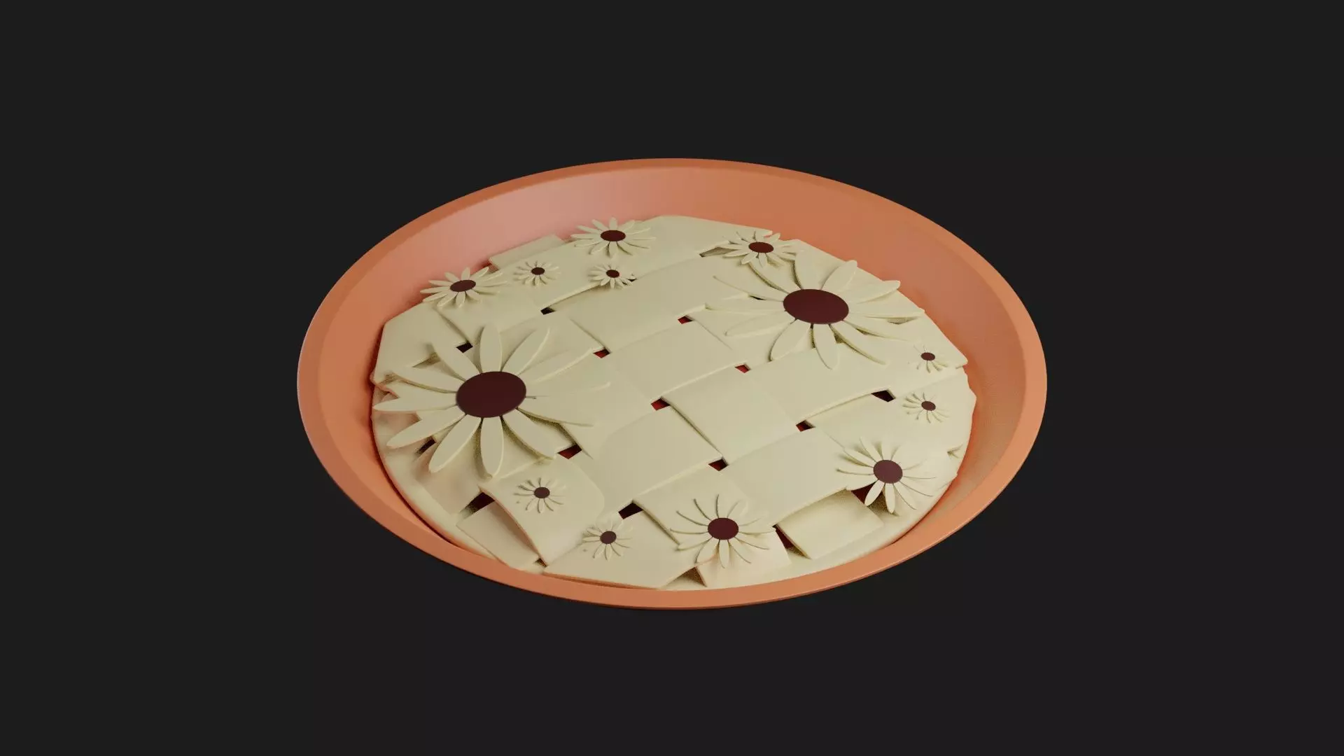 Pie Part 2 Low-poly 3D model_0