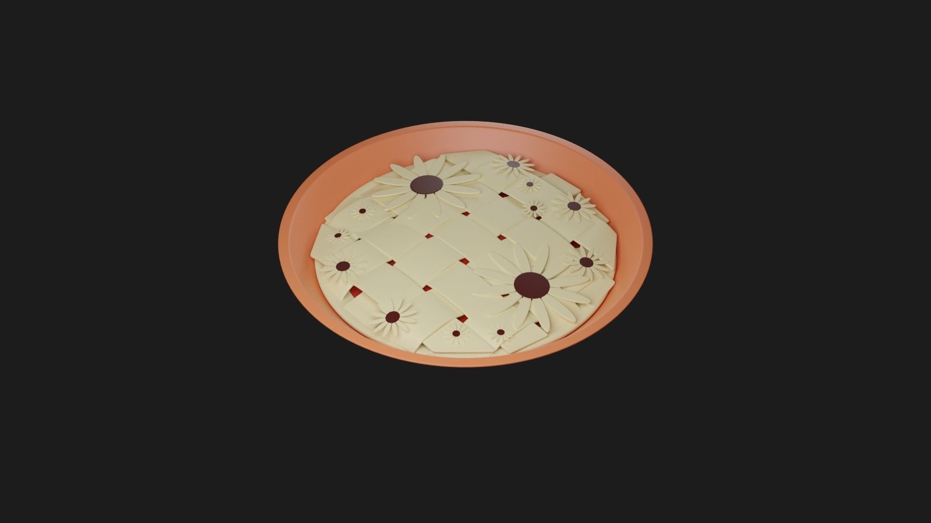 Pie Part 2 Low-poly 3D model_2