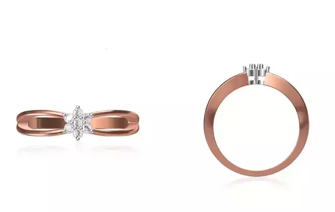 Women Wedding Engagement Ring STL OBJ FBX JCD Details