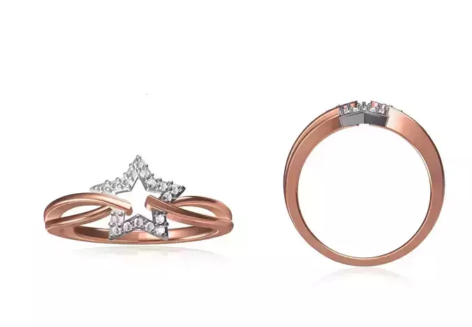 Women Wedding Engagement Ring STL OBJ FBX JCD Details