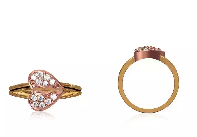 Women Wedding Engagement Ring STL OBJ FBX JCD Details