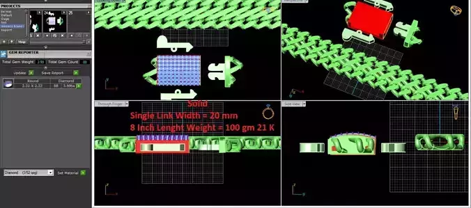 Cubic Chain diamond  8