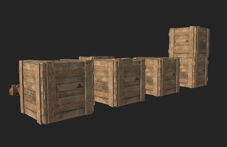 Food Box Broken Low-poly 3D model_4