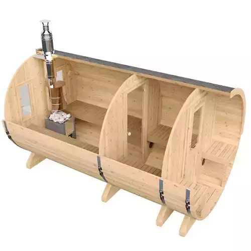 Barrel Sauna Double Room 3D model