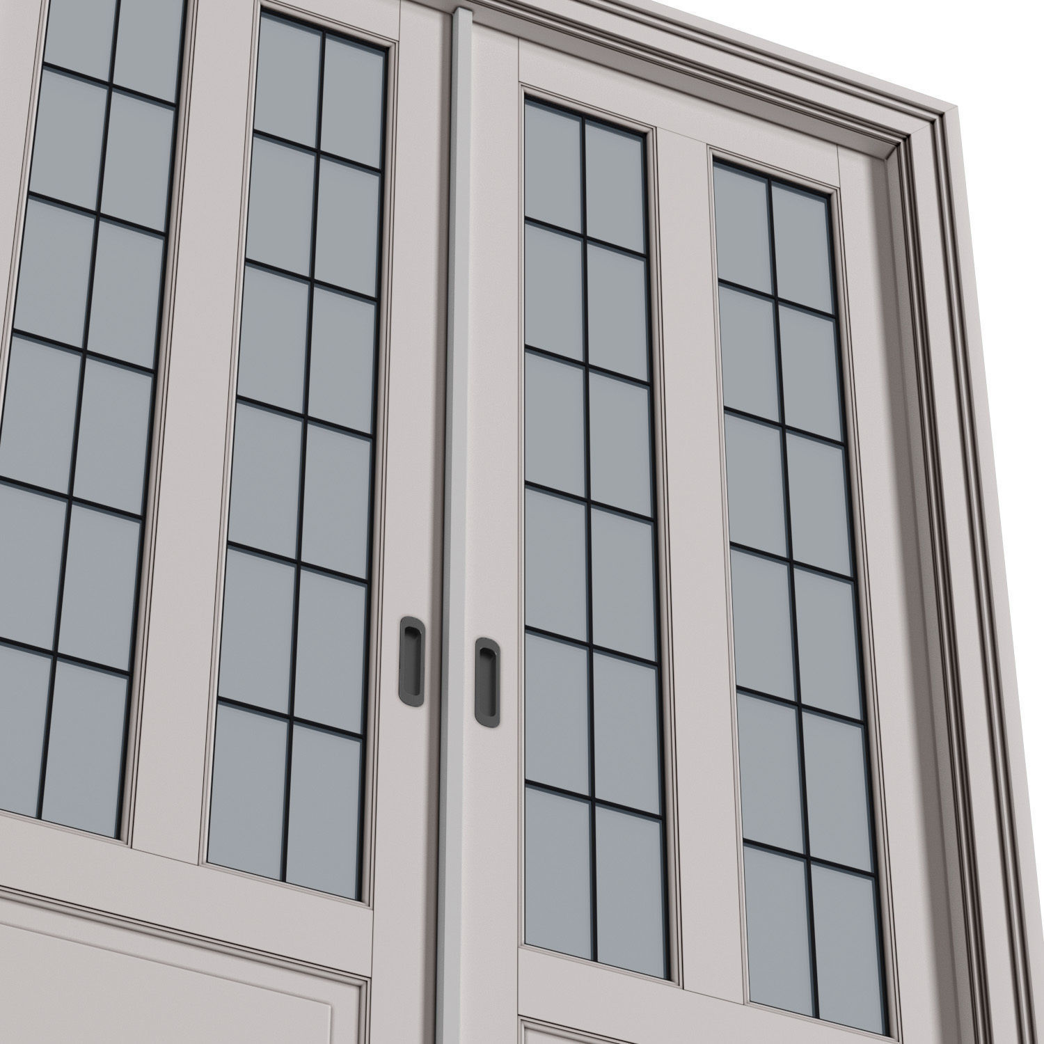 Interior sliding doors in Art Deco style 3D model_2