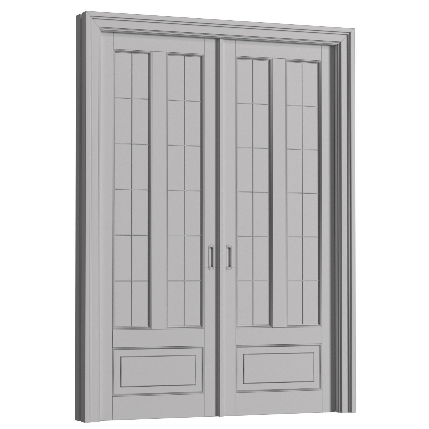Interior sliding doors in Art Deco style 3D model_3
