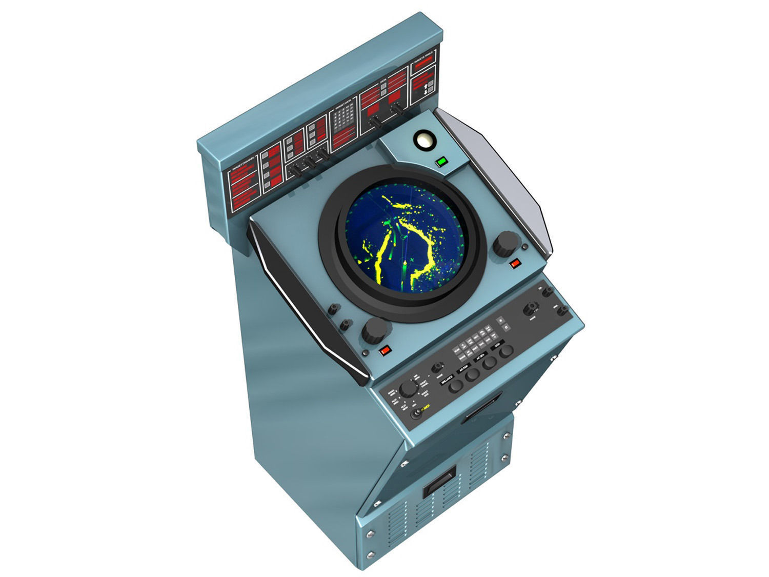 Naval Radar Console 3D model_5