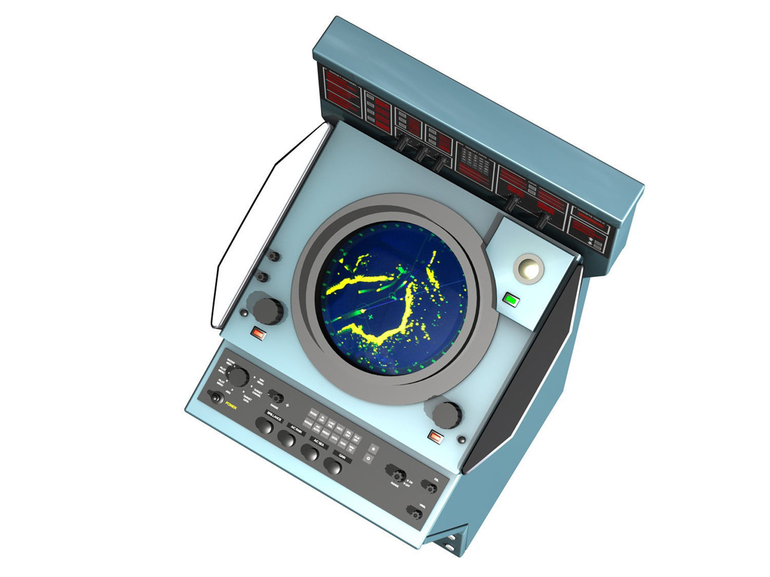Naval Radar Console 3D model_6