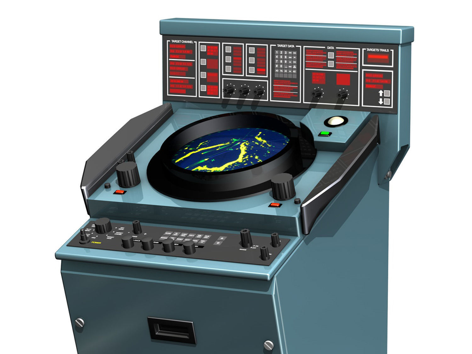 Naval Radar Console 3D model_1