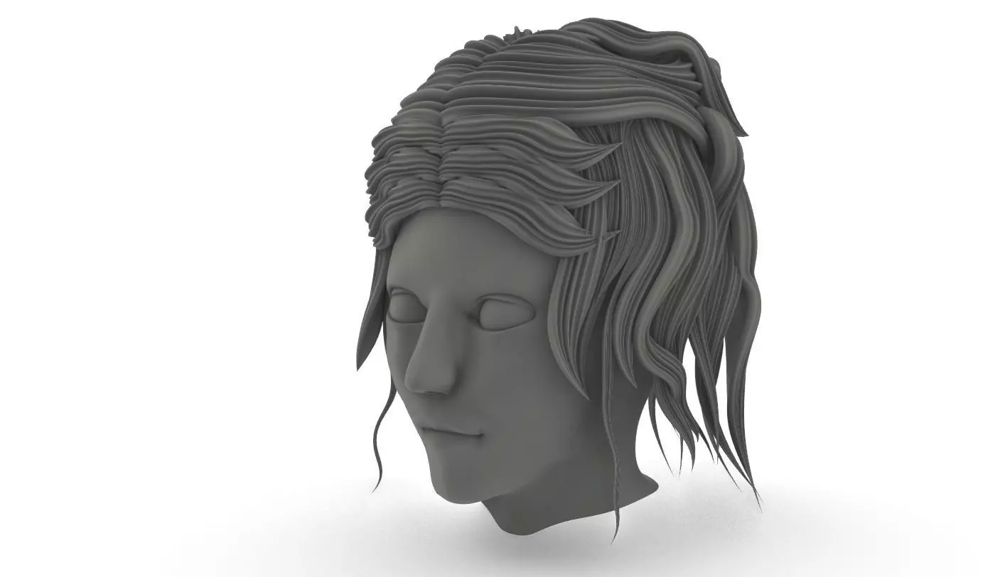 3d woman head 3D model_0