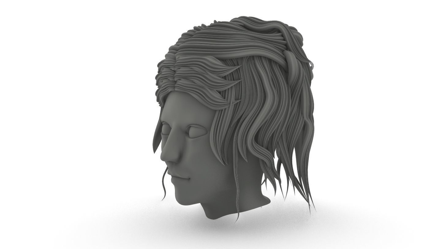 3d woman head 3D model_2