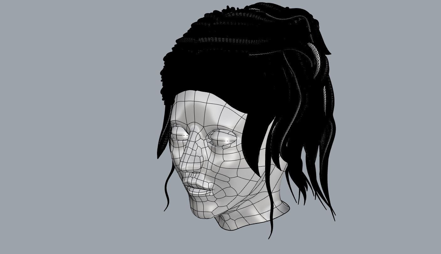 3d woman head 3D model_6