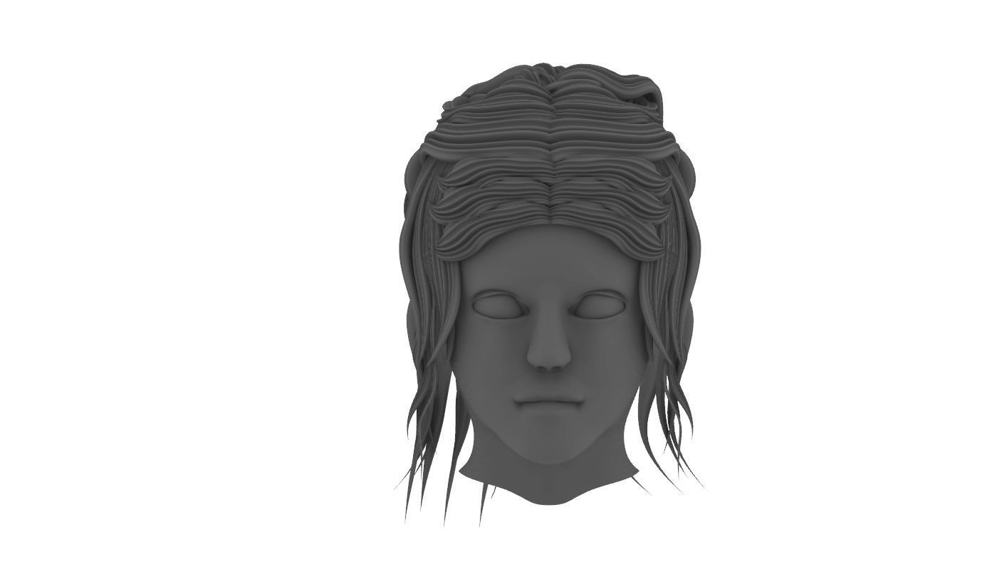 3d woman head 3D model_7
