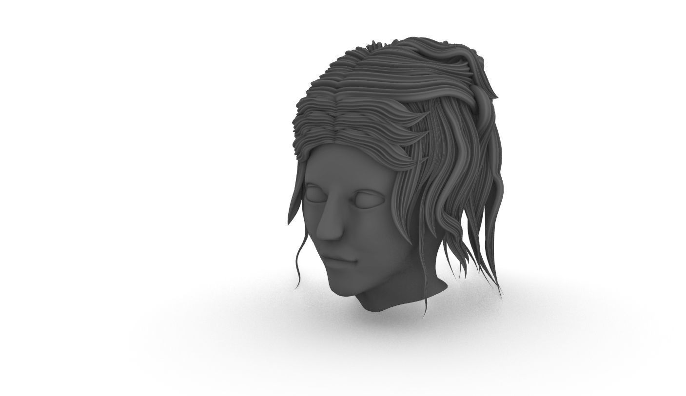 3d woman head 3D model_1