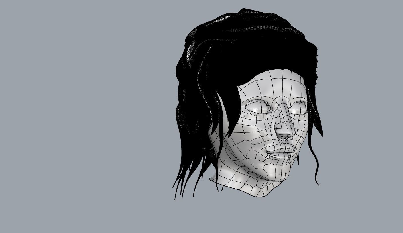 3d woman head 3D model_5
