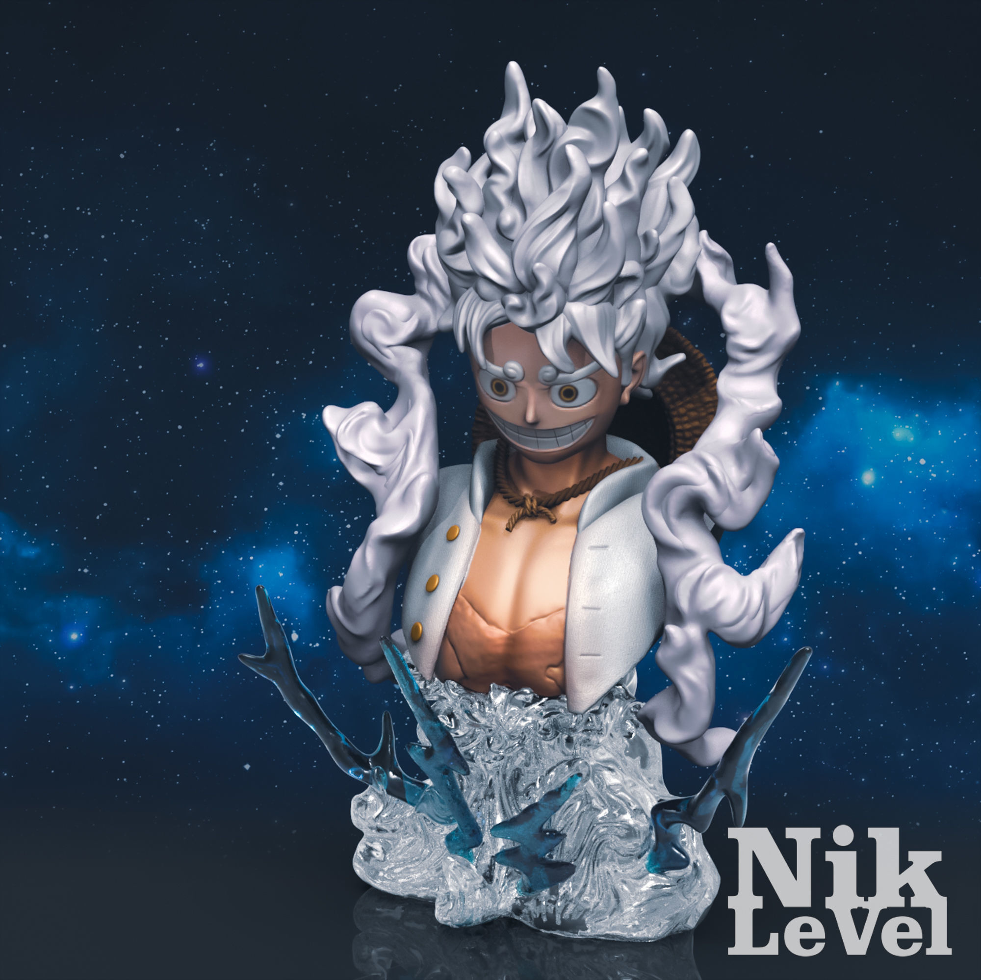  Luffy Nika Bust One Piece 3D Printable 3D print model_9