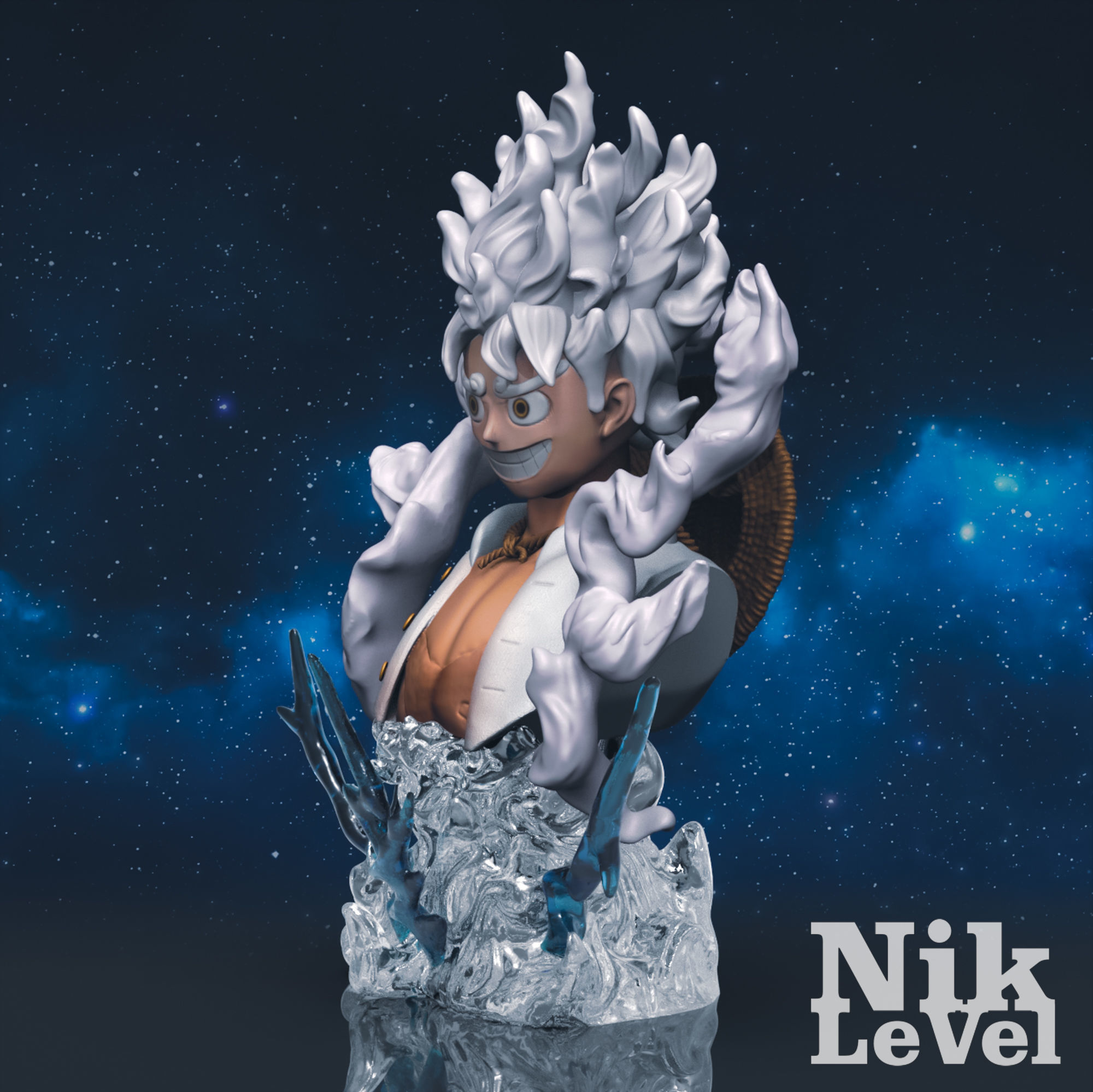  Luffy Nika Bust One Piece 3D Printable 3D print model_4