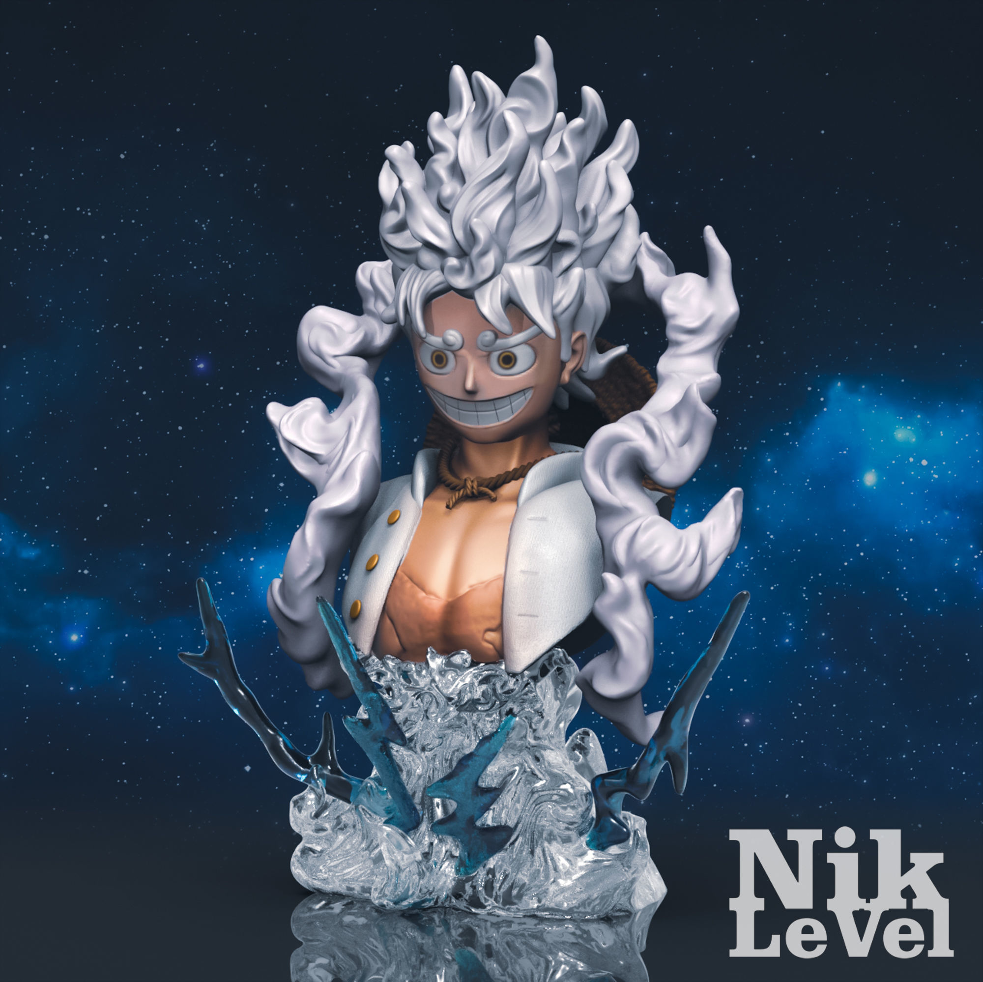  Luffy Nika Bust One Piece 3D Printable 3D print model_3