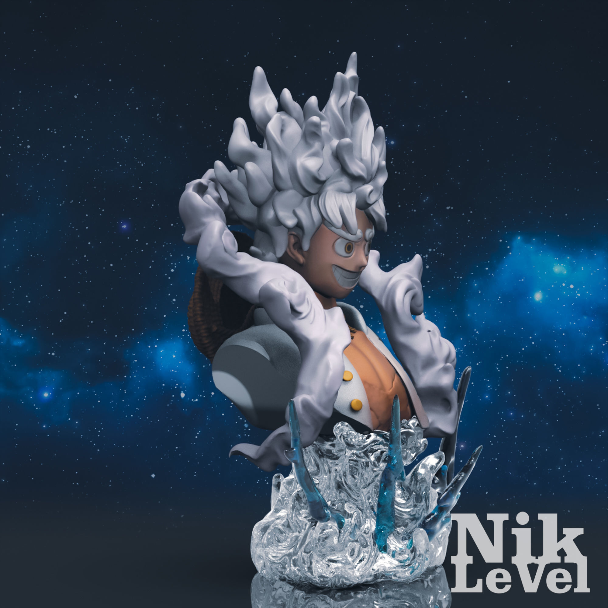  Luffy Nika Bust One Piece 3D Printable 3D print model_8