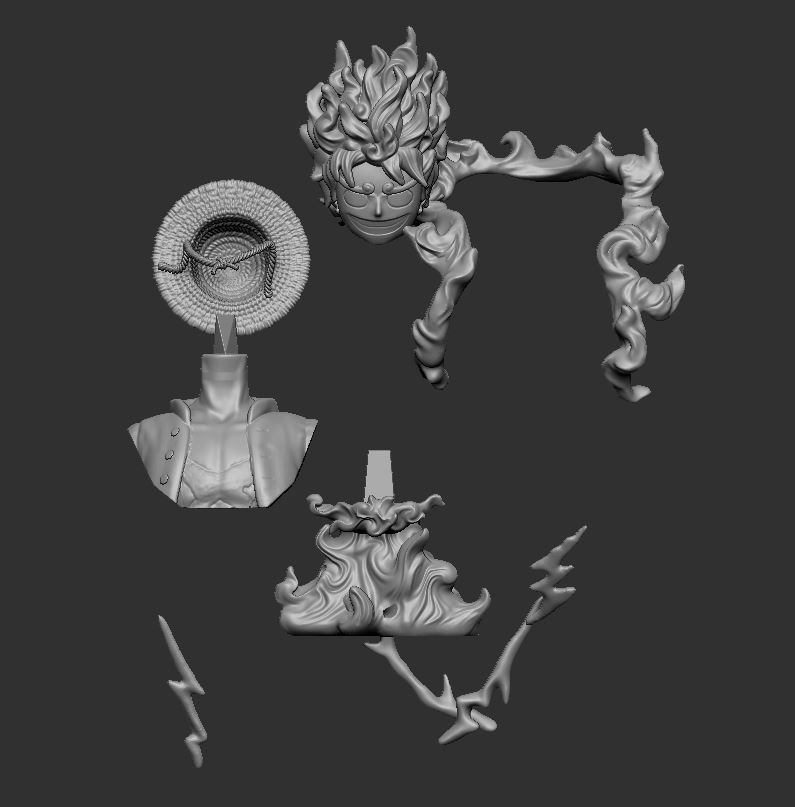  Luffy Nika Bust One Piece 3D Printable 3D print model_1