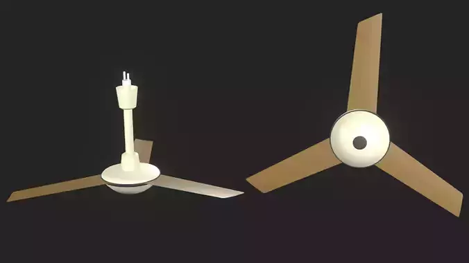 Low-poly Fan 3D model