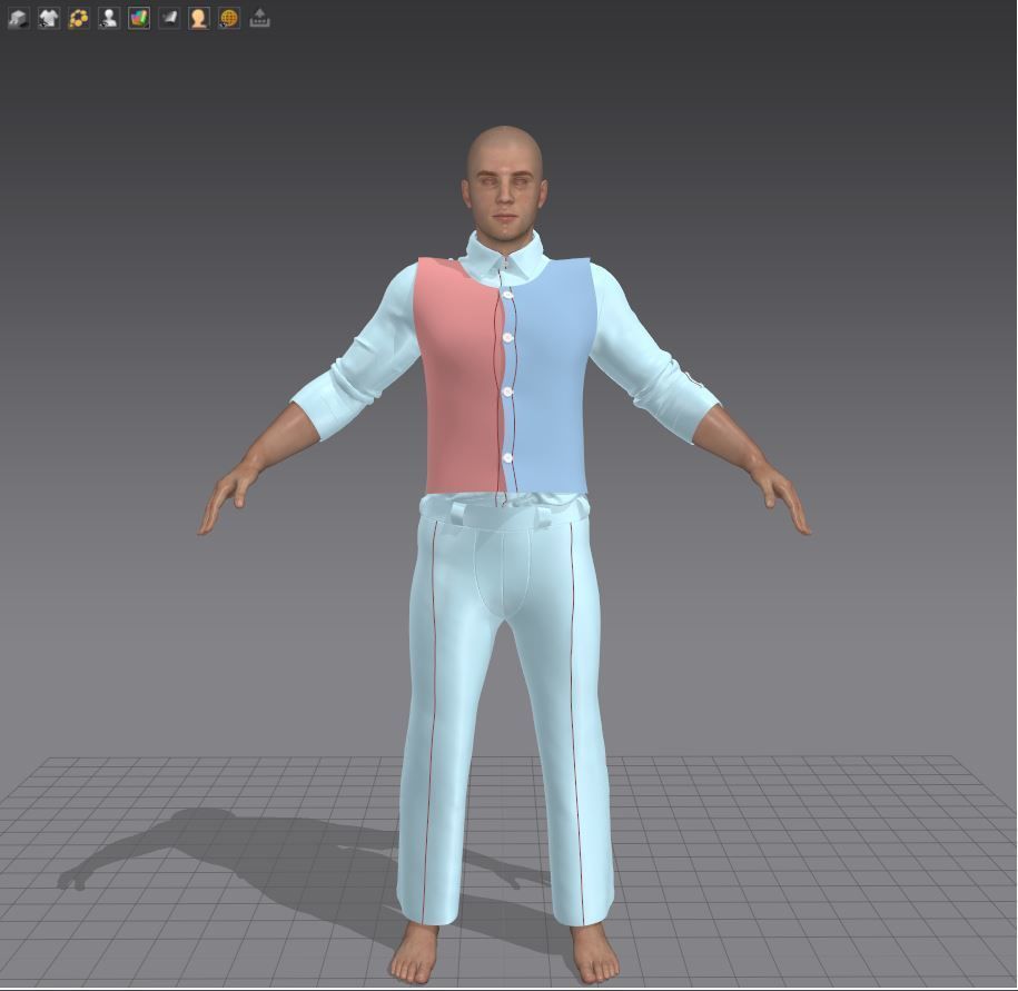 clothing man 3D model_1