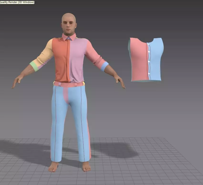 clothing man 3D model_0