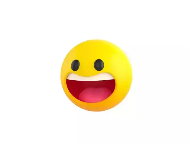 Symbol021 Laughing Face 3D model