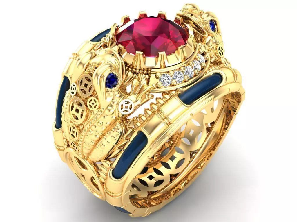 Toad ring - Jin Chan ring - N1311 3D print model