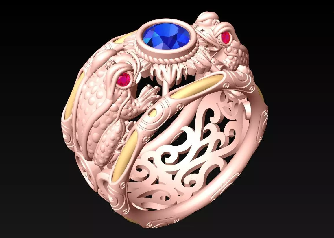 Toad ring - Jin Chan ring - N1304 3D print model