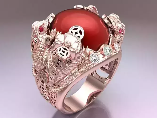 Toad ring - Jin Chan ring - N1238