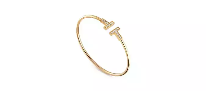 Tiffany T Diamond Wire Bracelet 3D print model
