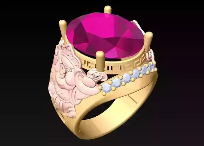 Pig ring - Oval Rings - N1349