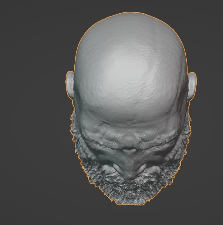 High Poly God Of War Ragnarok Kratos Head 3D print model_8