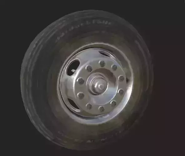 Truck Wheel Low-poly 3D model