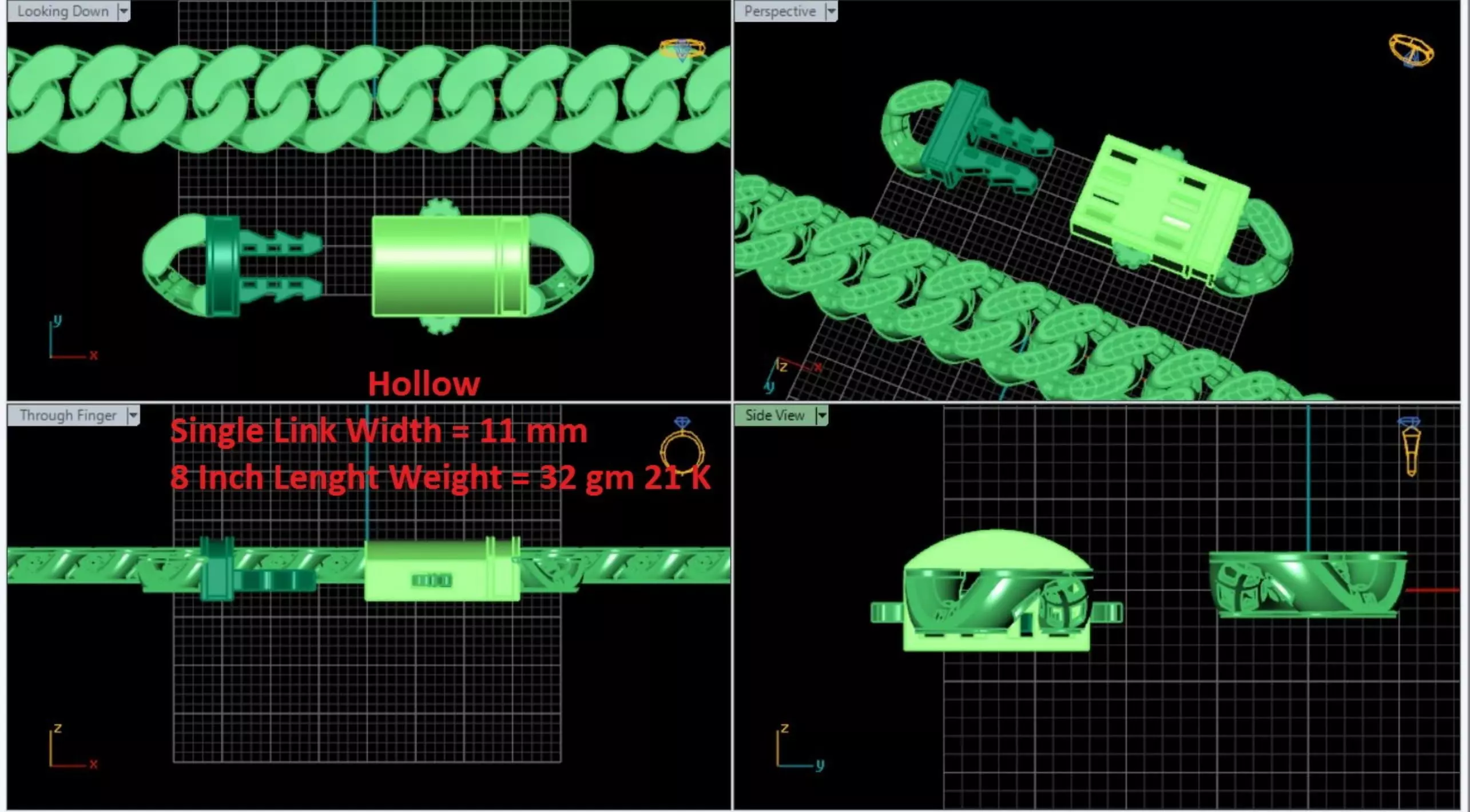 Cubic Diamond Chain 12 3D print model_0