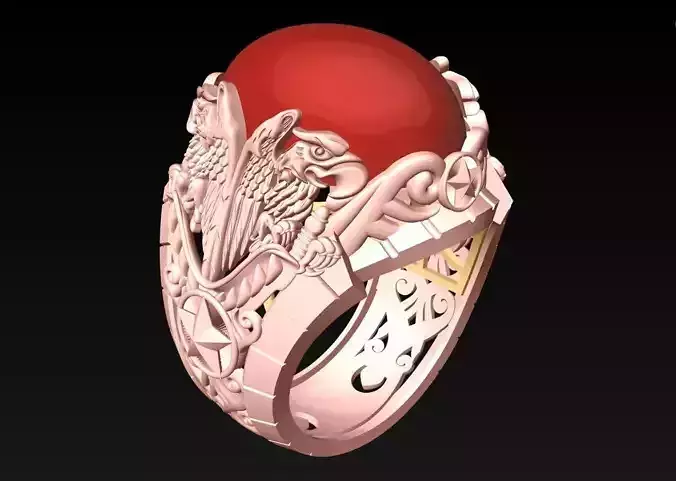Eagle Ring - Oval Stone Ring - N1324