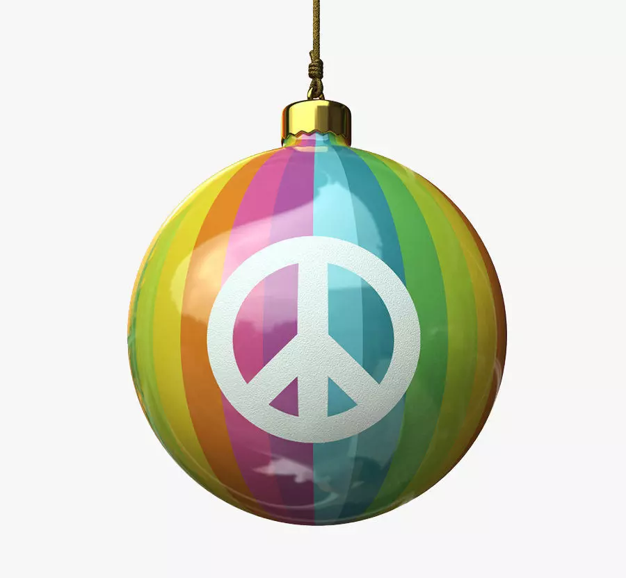 Christmas Ball - Peace 3D model