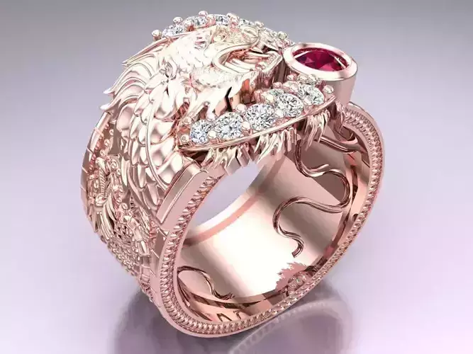 Dragon Ring - Mens Ring - N1124