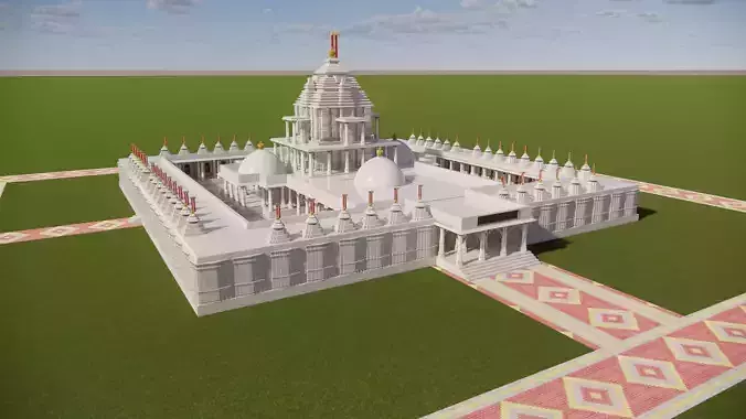 Delwara Jain Indian Temple 3D model