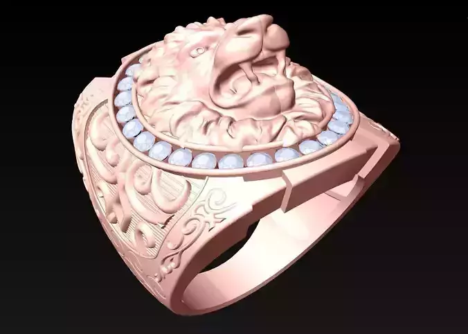 Lion Ring - Mens Rings - N1900